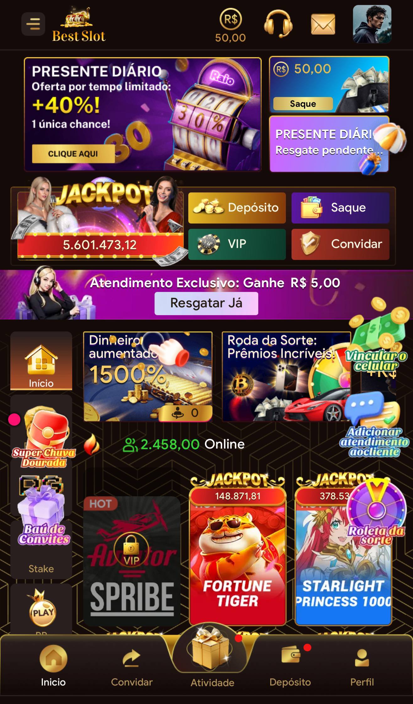 depósito mínimo 50 centavos 